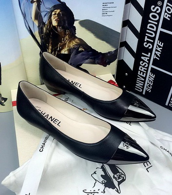 CHANEL Shallow mouth flat shoes Women--098